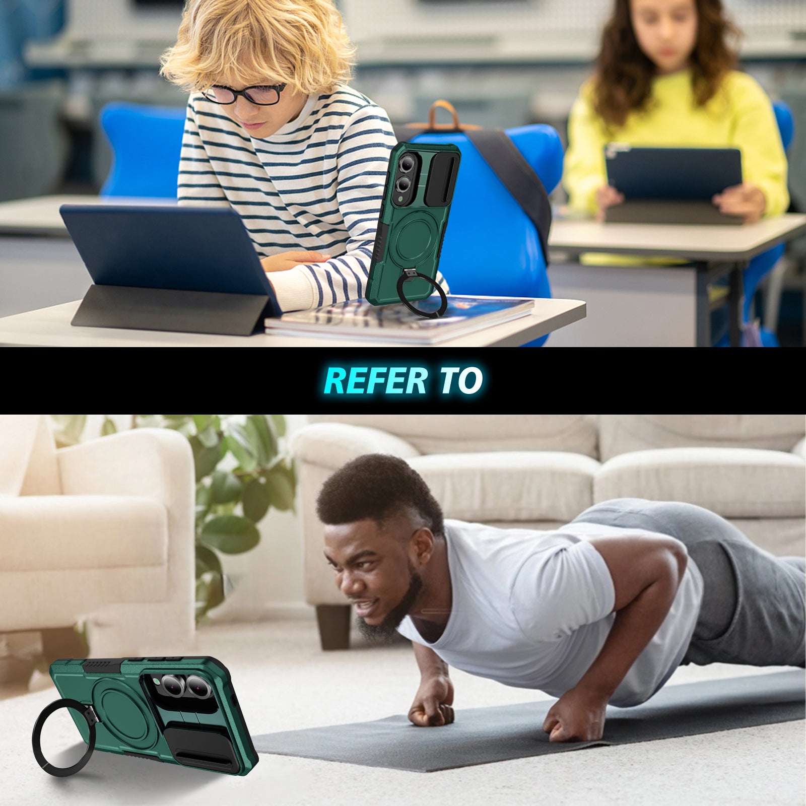 Samsung Galaxy S25 Edge Magsafe Sliding Cover Case [Teal]