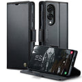 Samsung Galaxy S25 Edge CaseMe Retro Wallet Case [Black] - Black