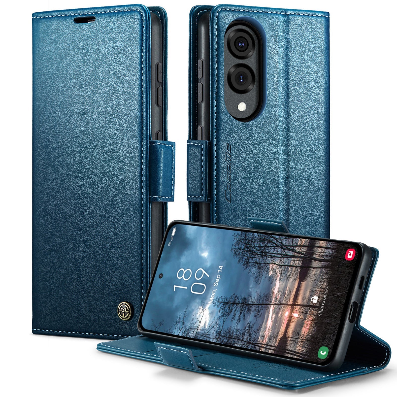 Samsung Galaxy S25 Edge CaseMe Retro Wallet Case [Navy]