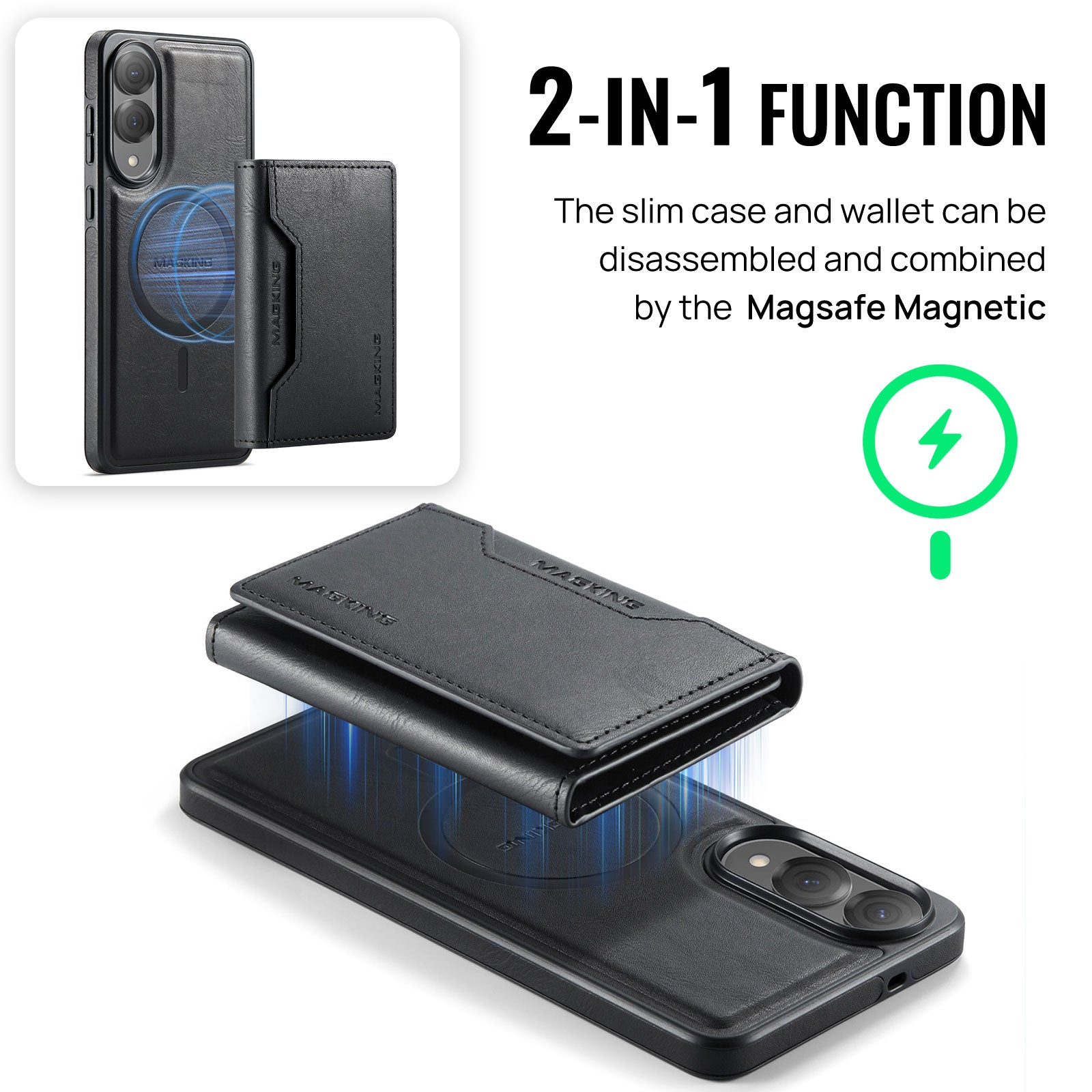 Samsung Galaxy S25 Edge DG.Ming MagSafe Wallet Case [Black]