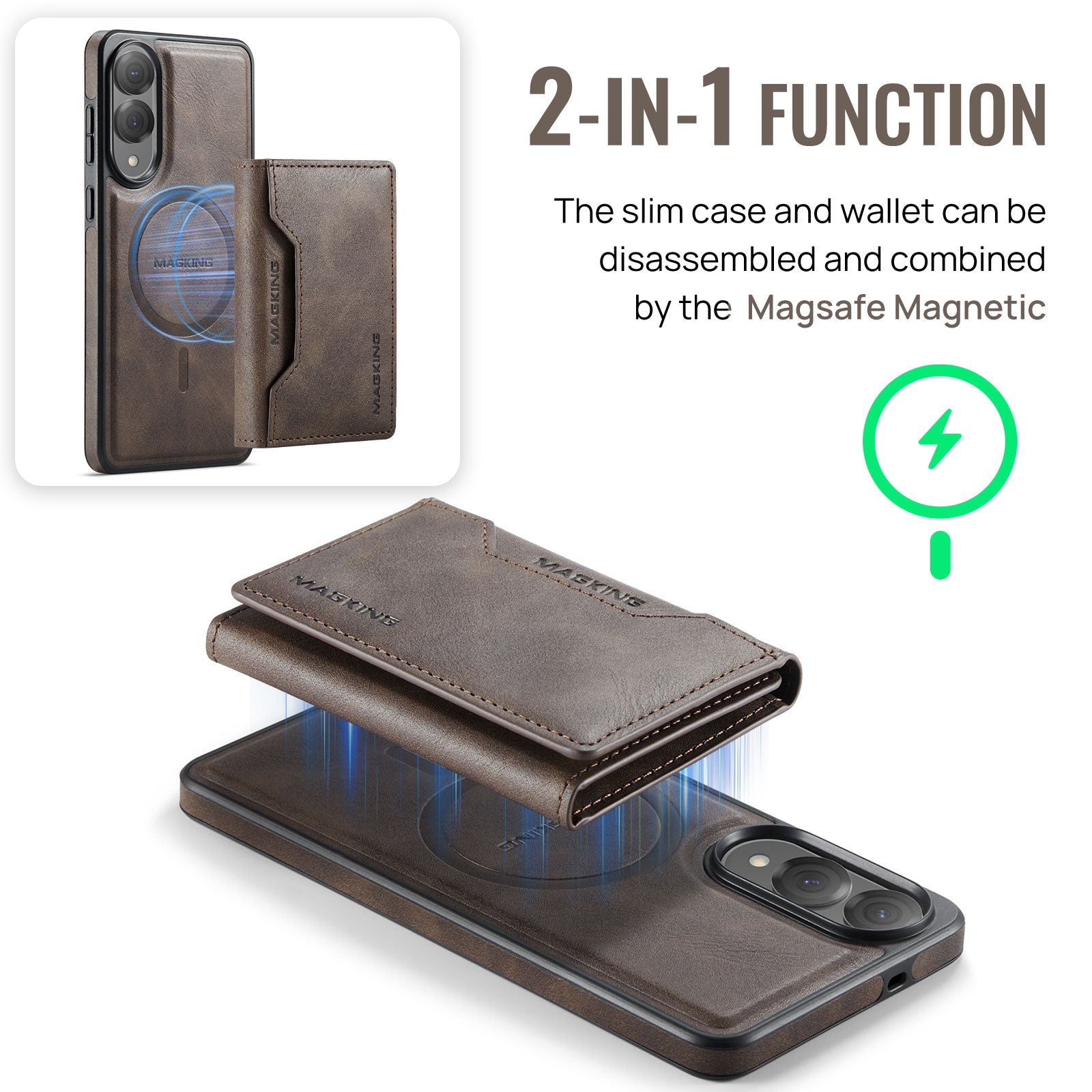 Samsung Galaxy S25 Edge DG.Ming MagSafe Wallet Case [Coffee]