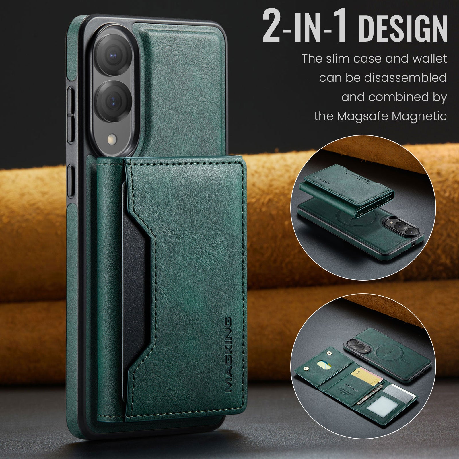 Samsung Galaxy S25 Edge DG.Ming MagSafe Wallet Case [Green]