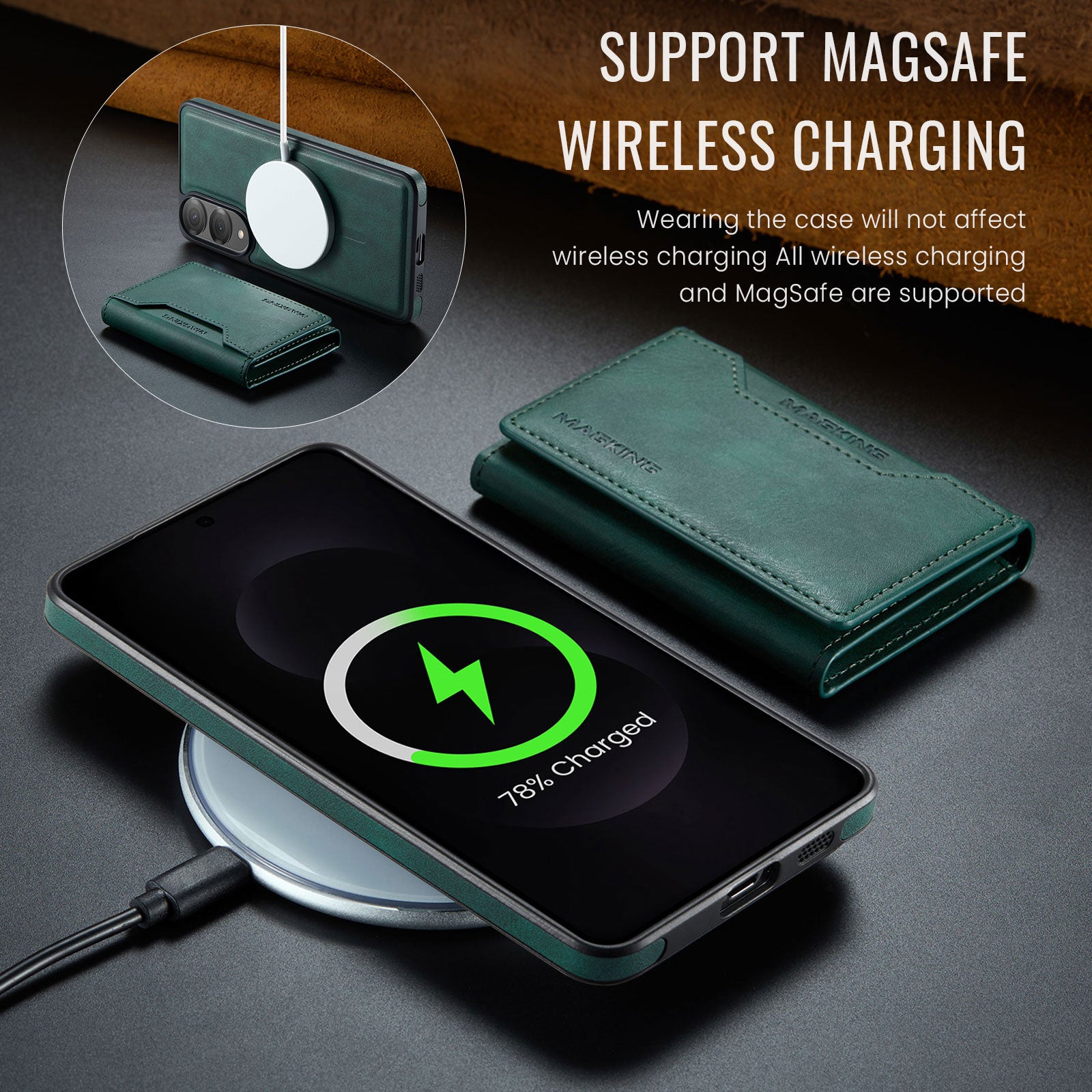 Samsung Galaxy S25 Edge DG.Ming MagSafe Wallet Case [Green]