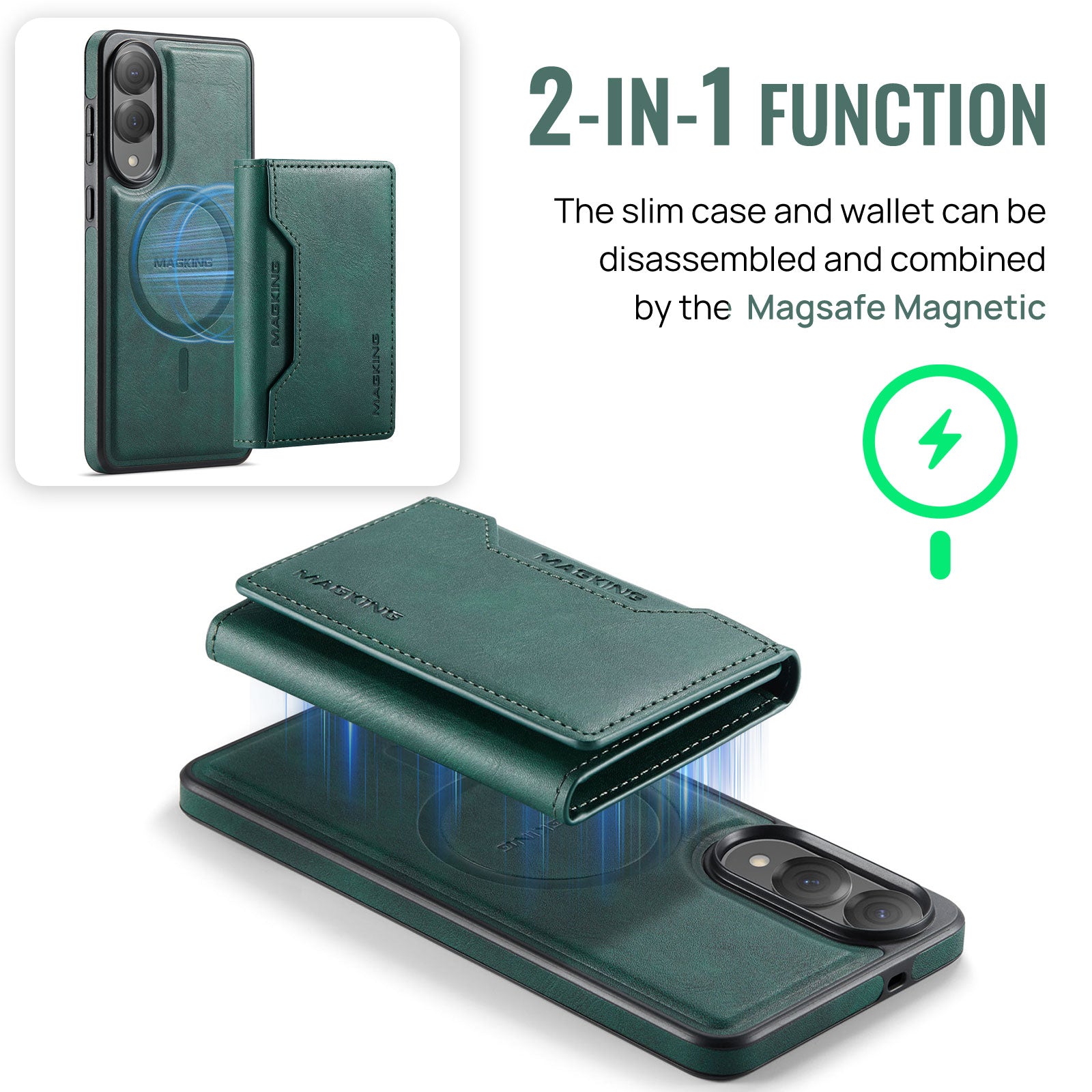 Samsung Galaxy S25 Edge DG.Ming MagSafe Wallet Case [Green]