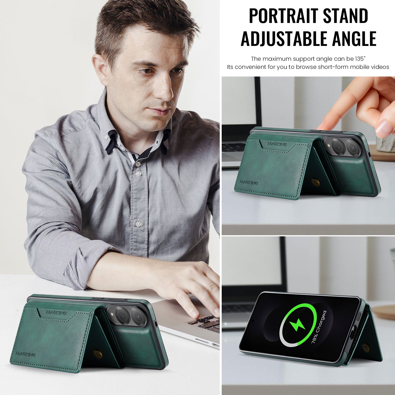 Samsung Galaxy S25 Edge DG.Ming MagSafe Wallet Case [Green]
