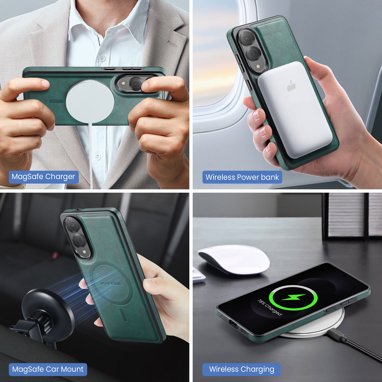 Samsung Galaxy S25 Edge DG.Ming MagSafe Wallet Case [Green]