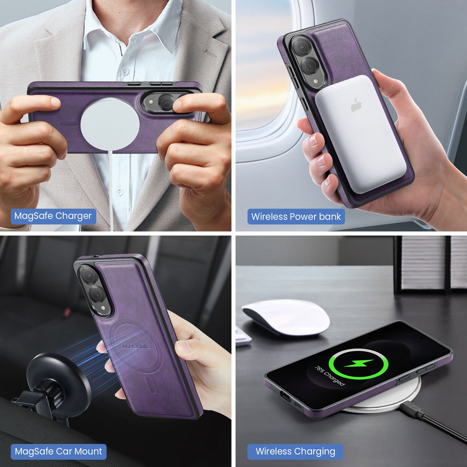 Samsung Galaxy S25 Edge DG.Ming MagSafe Wallet Case [Purple]