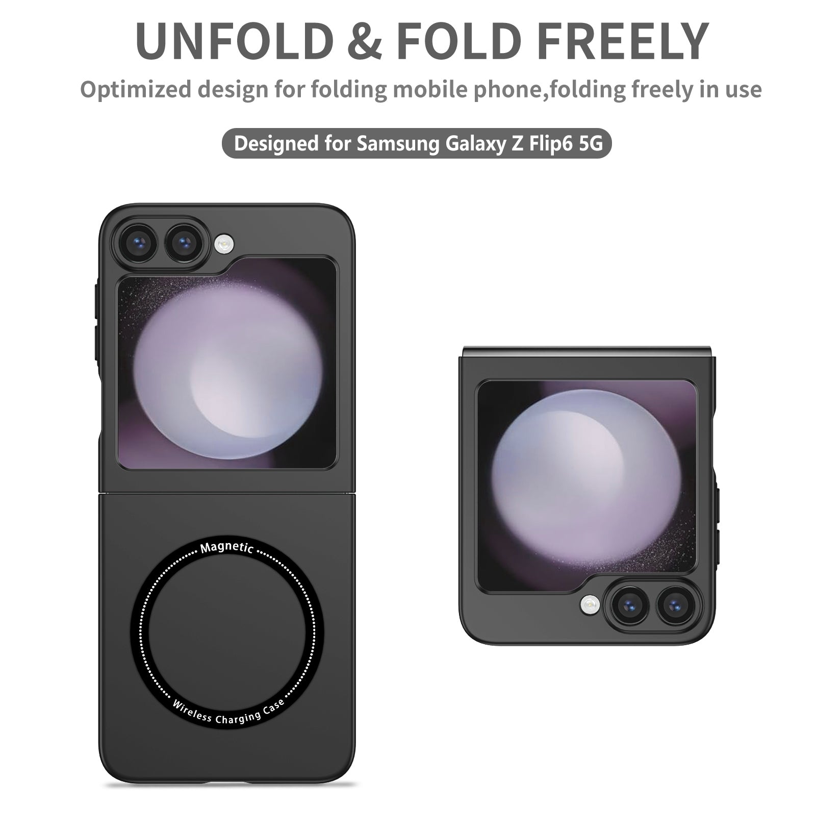 Samsung Galaxy Z Flip 7 FE Magnetic Ring Case [Black]