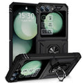 Samsung Galaxy Z Flip 7 FE Military Armour Kickstand Case [Black] - Black