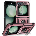 Samsung Galaxy Z Flip 7 FE Military Armour Kickstand Case [Rose Gold] - RoseGold