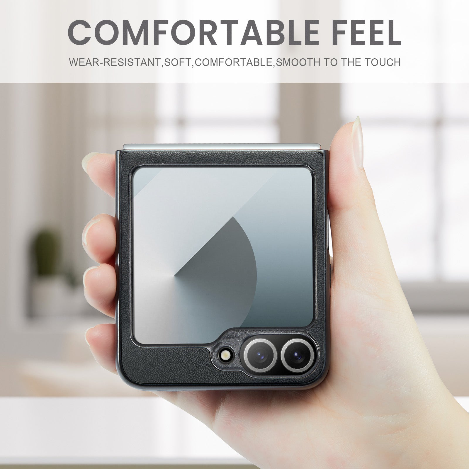 CaseMe Premium Business Style Case for Samsung Galaxy Z Flip 7 FE – Slim & Elegant [Black]