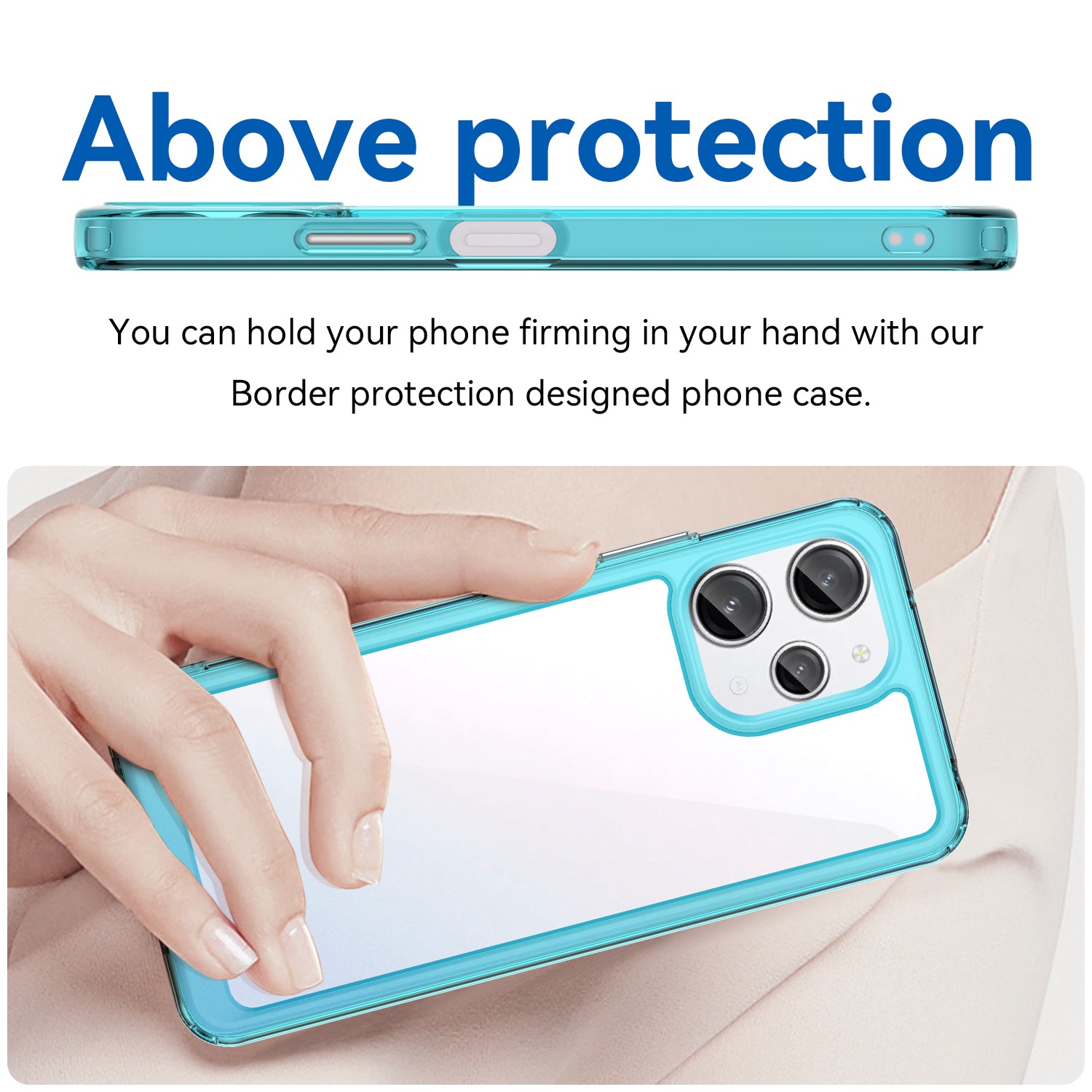 Xiaomi Redmi 12 5G Soft TPU Bumper Case (Clear Blue)