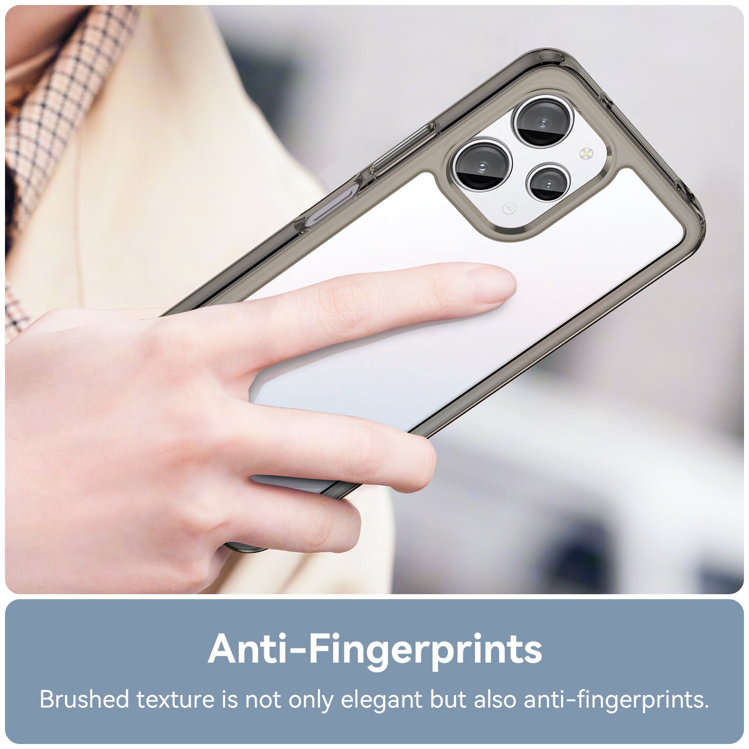 Xiaomi Redmi 12 5G Soft TPU Bumper Case (Clear Grey)