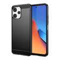 Xiaomi Redmi 12 5G Carbon Fibre TPU Case Slim Shockproof Cover Black - Black