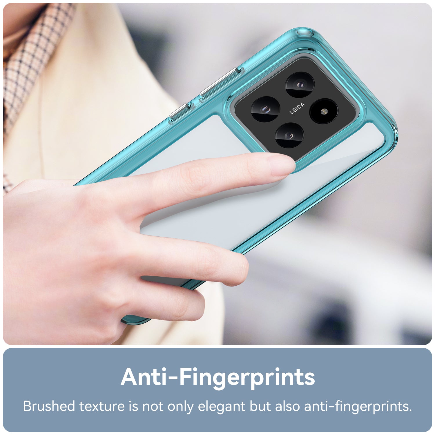 Xiaomi 14 Soft TPU Bumper Case (Clear Blue)