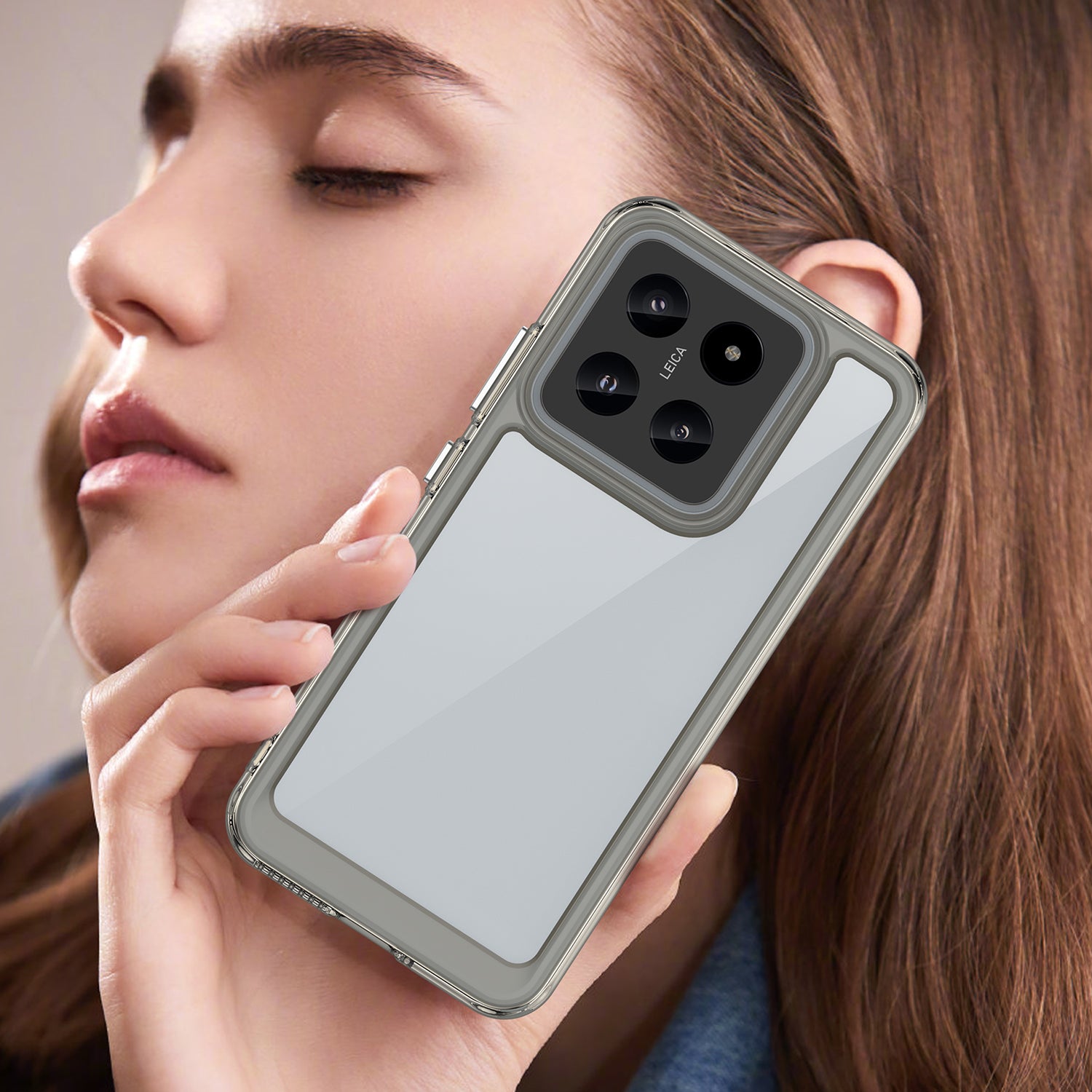 Xiaomi 14 Soft TPU Bumper Case (Clear Grey)