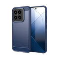 Xiaomi 14 Carbon Fibre TPU Case Slim Shockproof Cover Navy - Navy