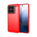 Xiaomi 14 Carbon Fibre TPU Case Slim Shockproof Cover Red - Red