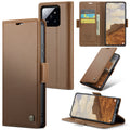 Xiaomi 14 CaseMe 023 Wallet Flip Cover, RFID Protection, Card Holder - Brown