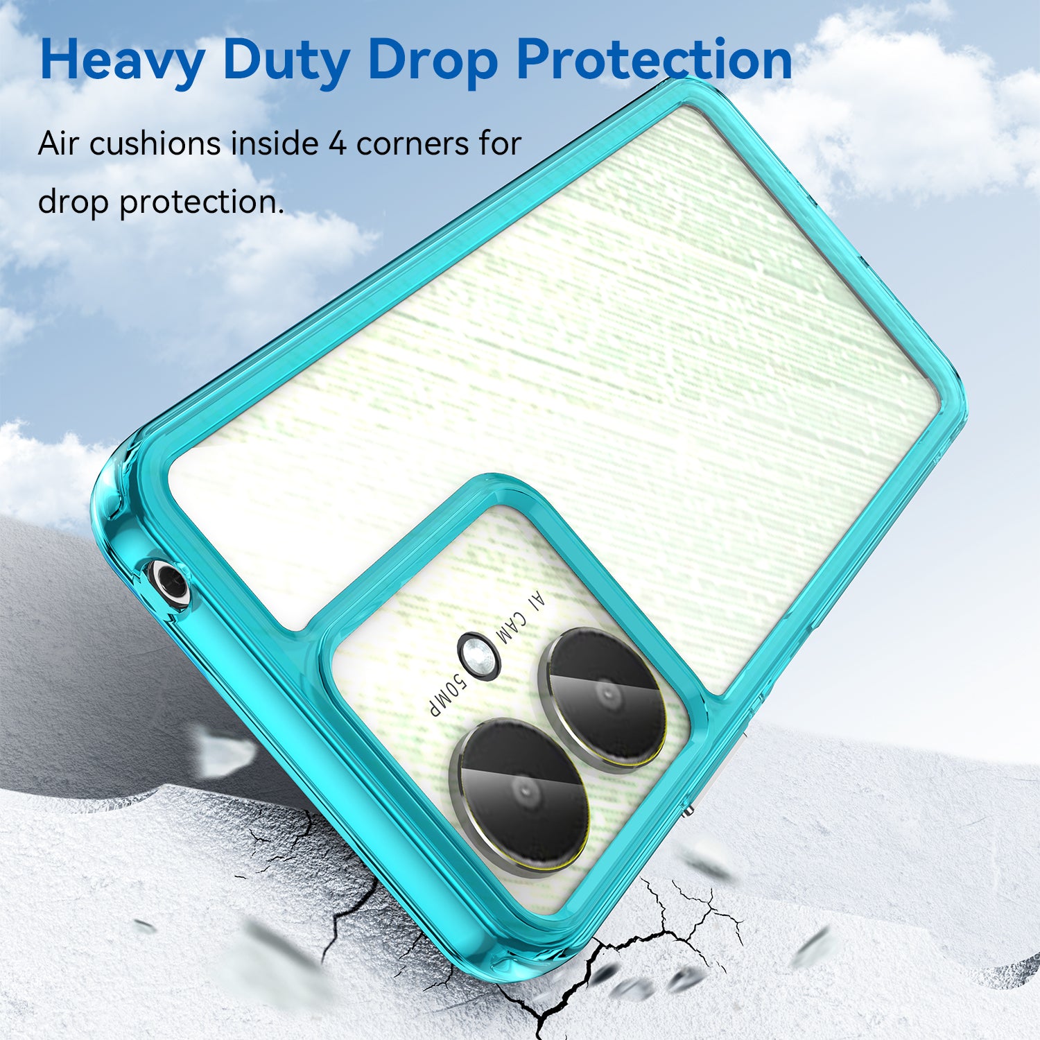 Xiaomi Redmi 13C 4G Soft TPU Bumper Case (Clear Blue)