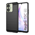 Xiaomi Redmi 13C 4G Carbon Fibre TPU Case Slim Shockproof Cover Black - Black