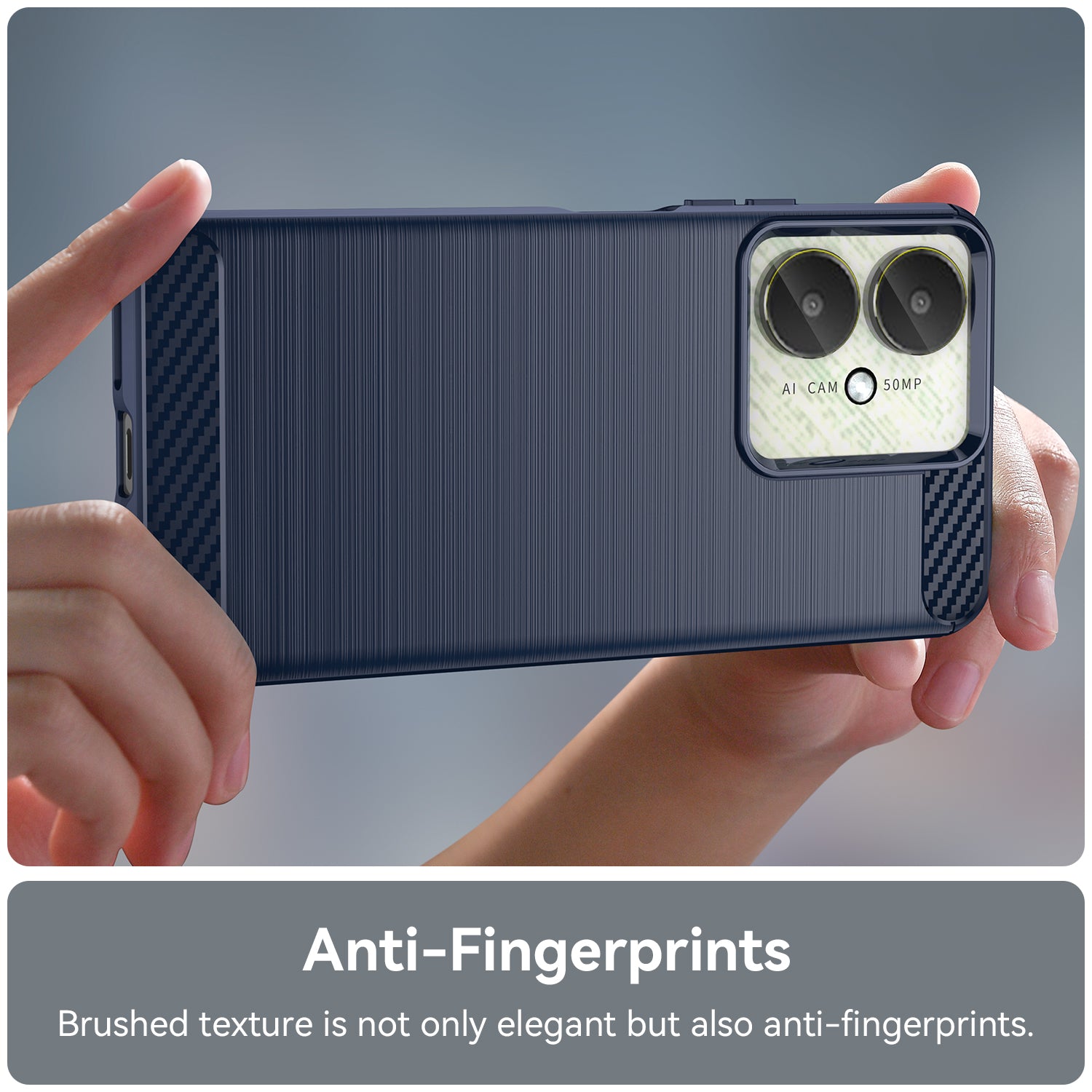 Xiaomi Redmi 13C 4G Carbon Fibre Brushed Case (Navy)