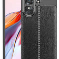 Xiaomi Poco C65 Leather Texture Back Case [Black] - Black