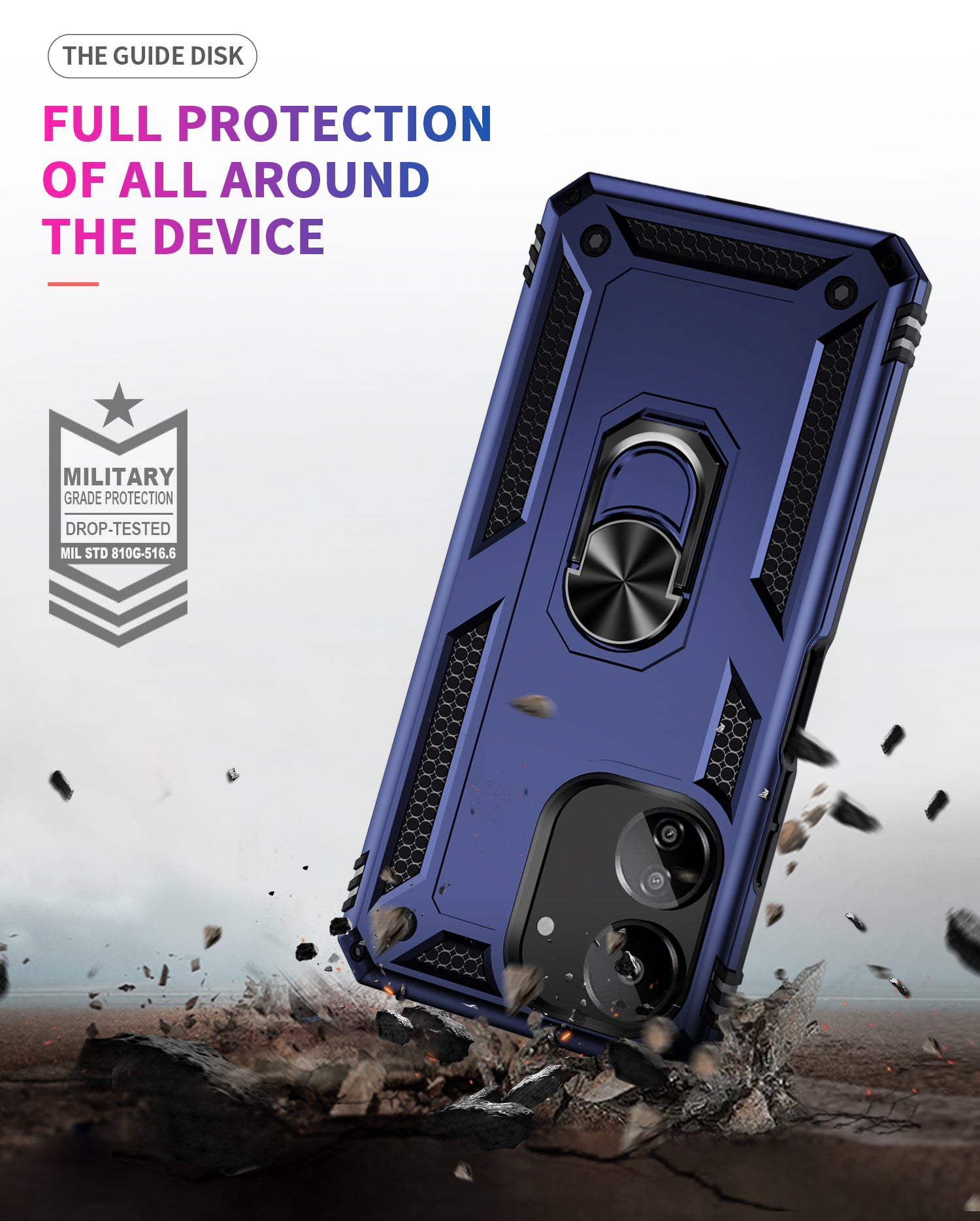 Xiaomi Poco C65 Military Armour Ring Case [Navy]