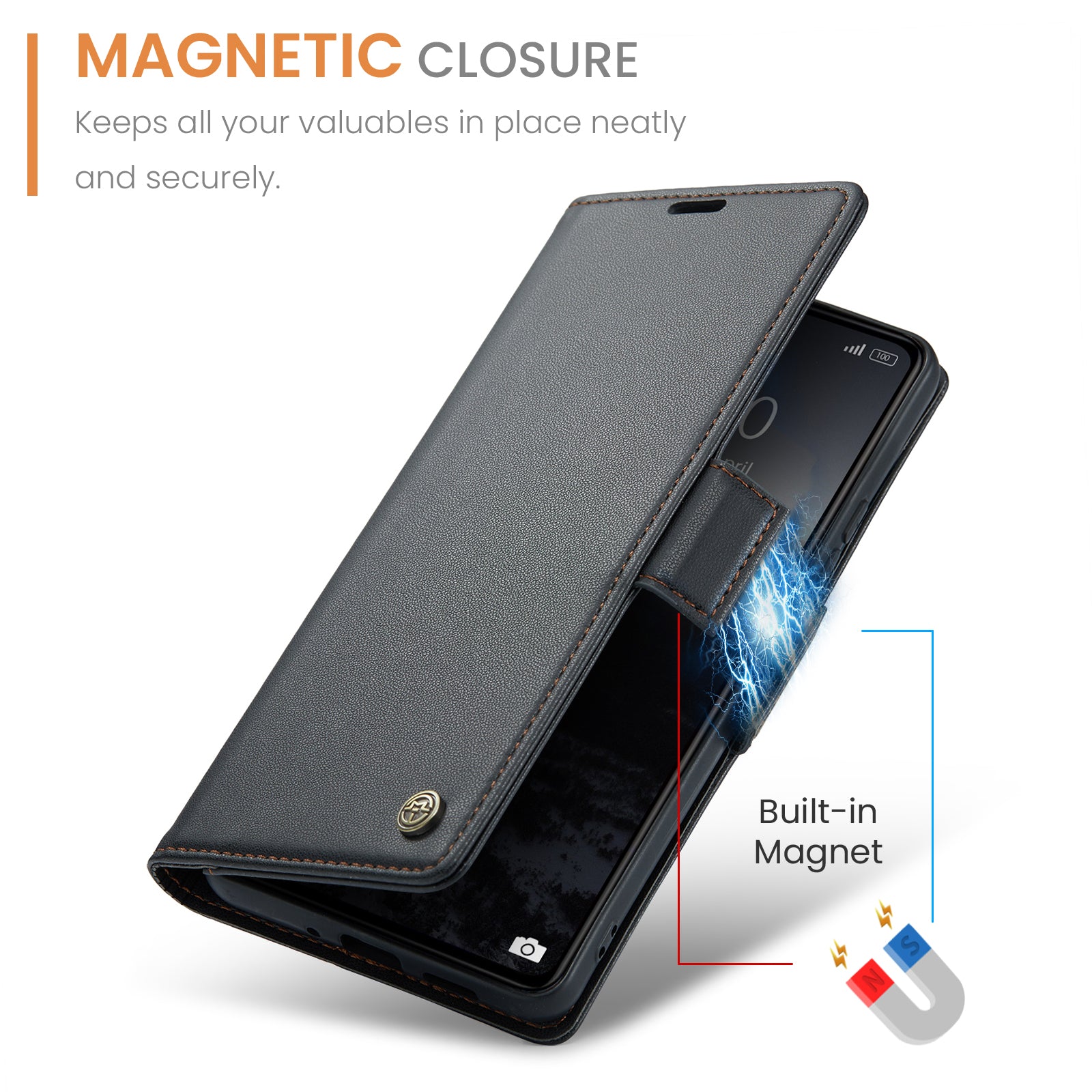 Xiaomi Poco C65 CaseMe Retro Wallet Case [Black]