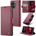 Xiaomi Redmi 13C CaseMe 023 Wallet Flip Cover, RFID Protection, Card Holder - Maroon