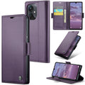 Xiaomi Redmi 13C CaseMe 023 Wallet Flip Cover, RFID Protection, Card Holder - Purple