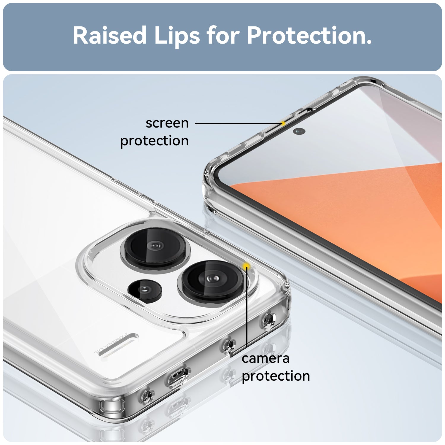 Xiaomi Redmi Note 13 Pro Plus 5G Soft TPU Bumper Case (Clear)