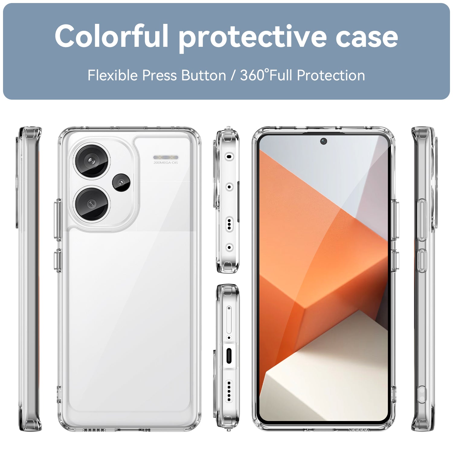 Xiaomi Redmi Note 13 Pro Plus 5G Soft TPU Bumper Case (Clear)