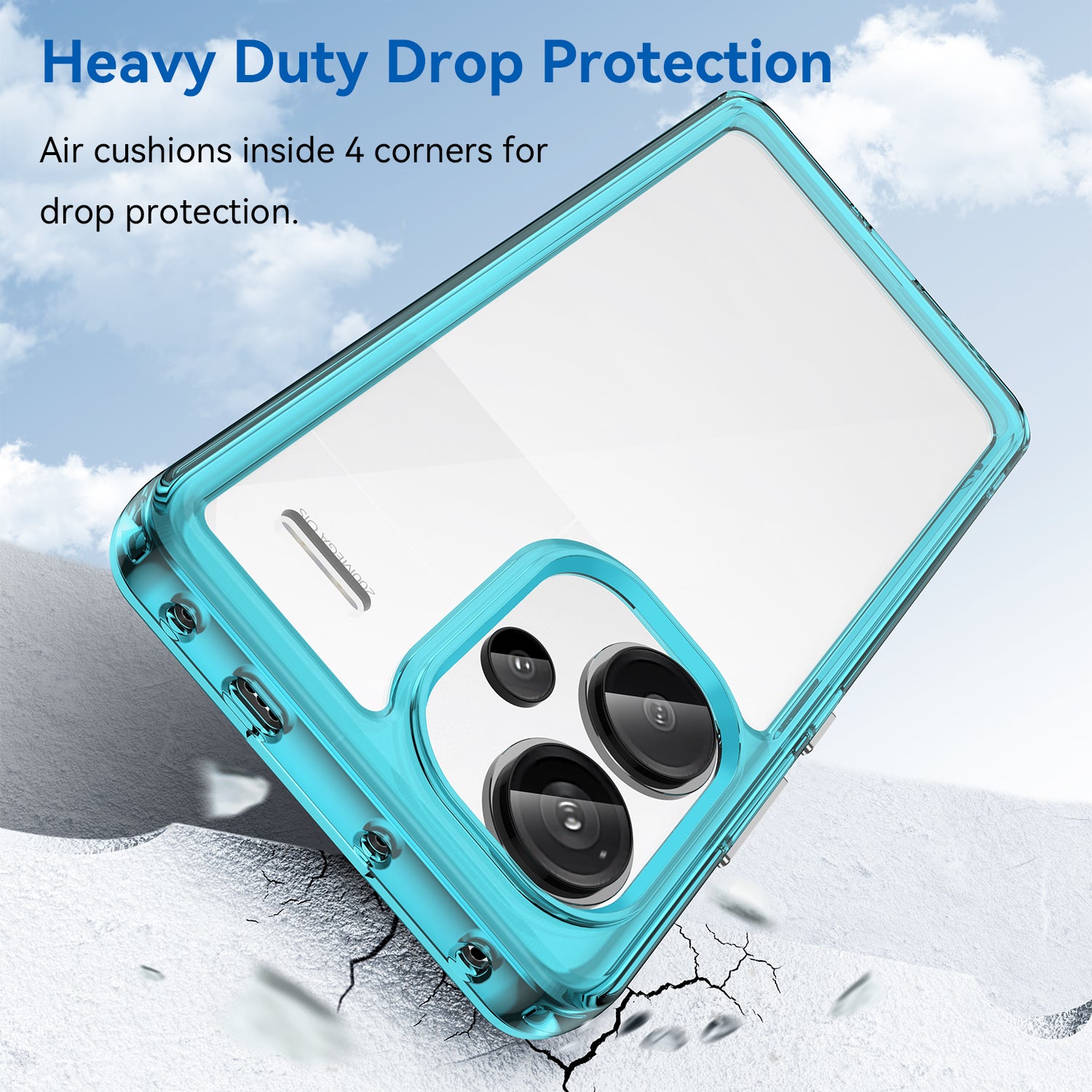 Xiaomi Redmi Note 13 Pro Plus 5G Soft TPU Bumper Case (Clear Blue)