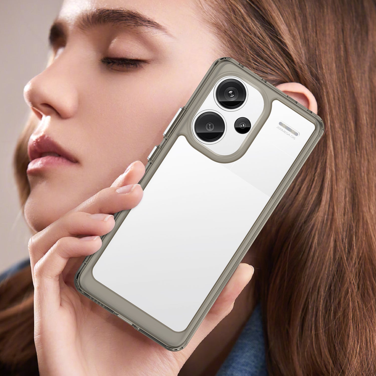 Xiaomi Redmi Note 13 Pro Plus 5G Soft TPU Bumper Case (Clear Grey)