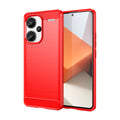 Xiaomi Redmi Note 13 Pro Plus 5G Carbon Fibre TPU Case Slim Shockproof Cover Red - Red