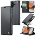 Xiaomi Redmi Note 13 Pro+ 5G CaseMe 023 Wallet Flip Cover, RFID Protection, Card Holder - Black
