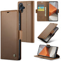 Xiaomi Redmi Note 13 Pro+ 5G CaseMe 023 Wallet Flip Cover, RFID Protection, Card Holder - Brown