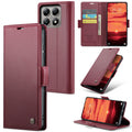 Xiaomi 14T Retro PU Leather Wallet Case - Maroon