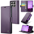 Xiaomi 14T Pro Retro PU Leather Wallet Case - Purple