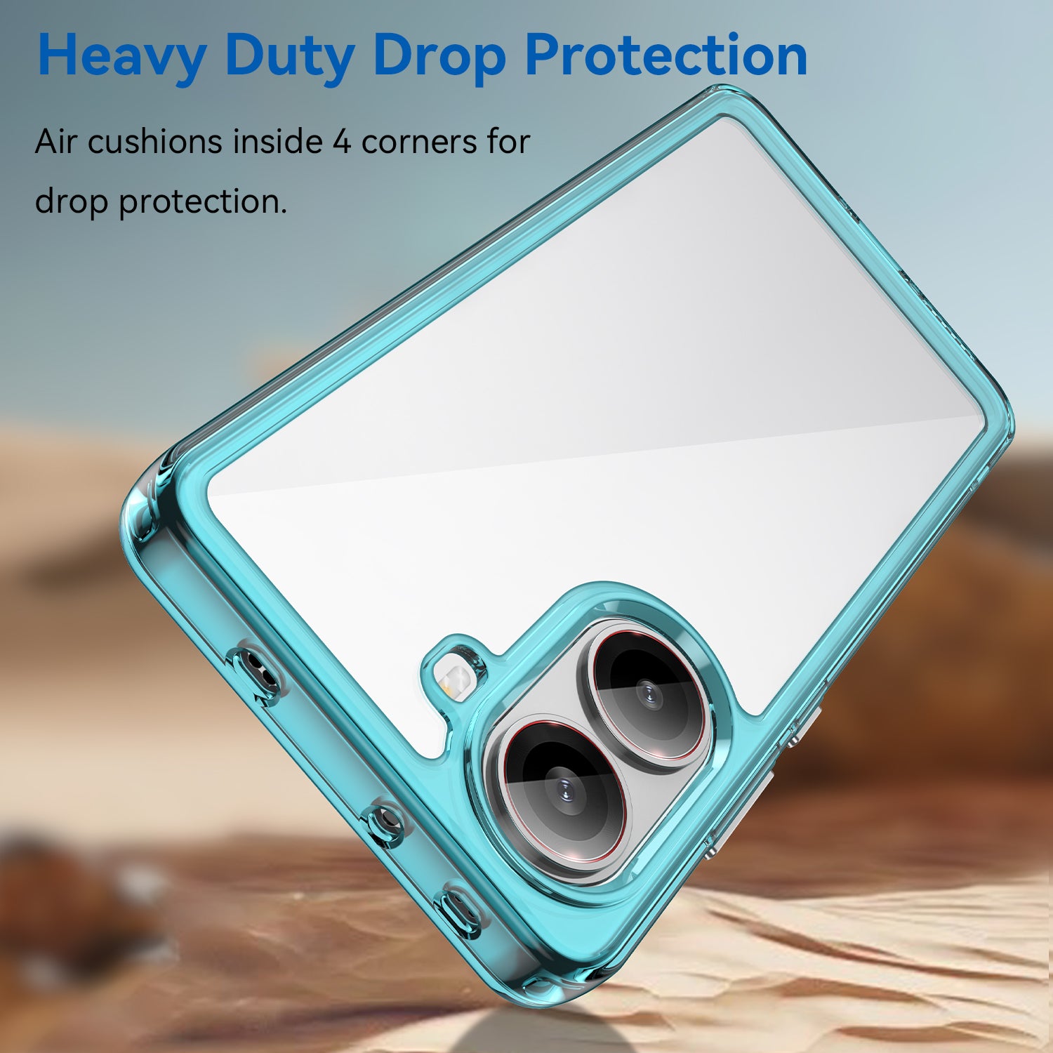 Xiaomi Poco X7 Pro Soft TPU Bumper Case [Clear Blue]