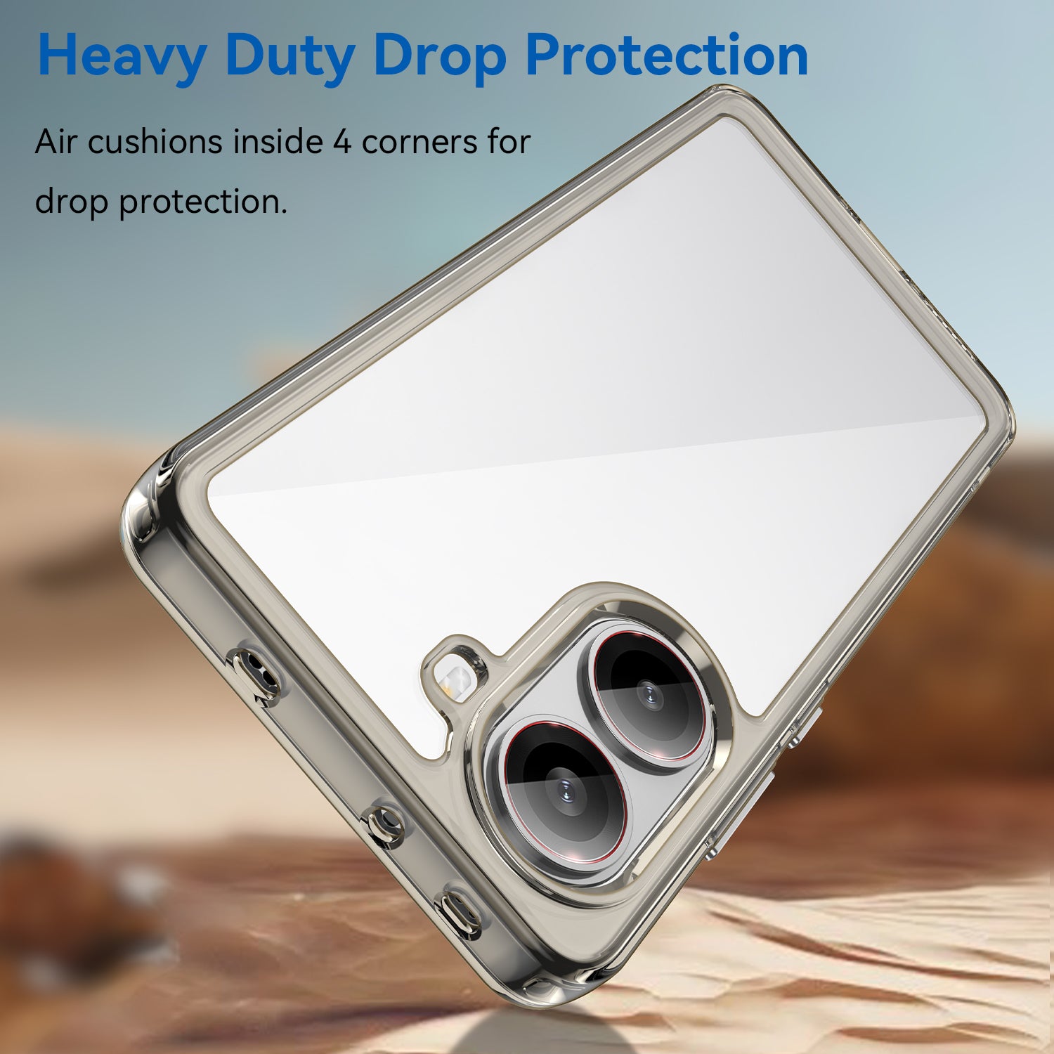Xiaomi Poco X7 Pro Soft TPU Bumper Case [Clear Grey]