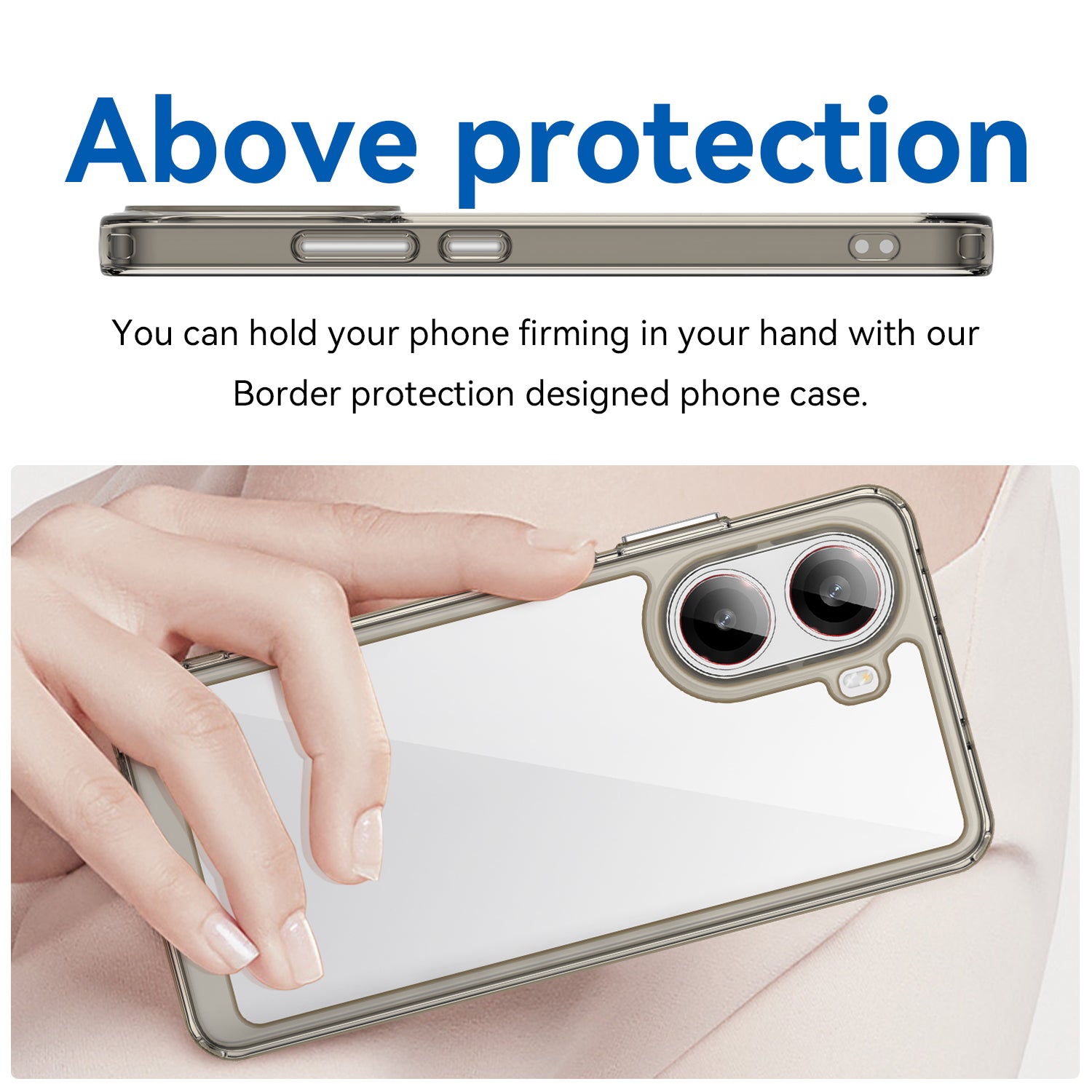 Xiaomi Poco X7 Pro Soft TPU Bumper Case [Clear Grey]