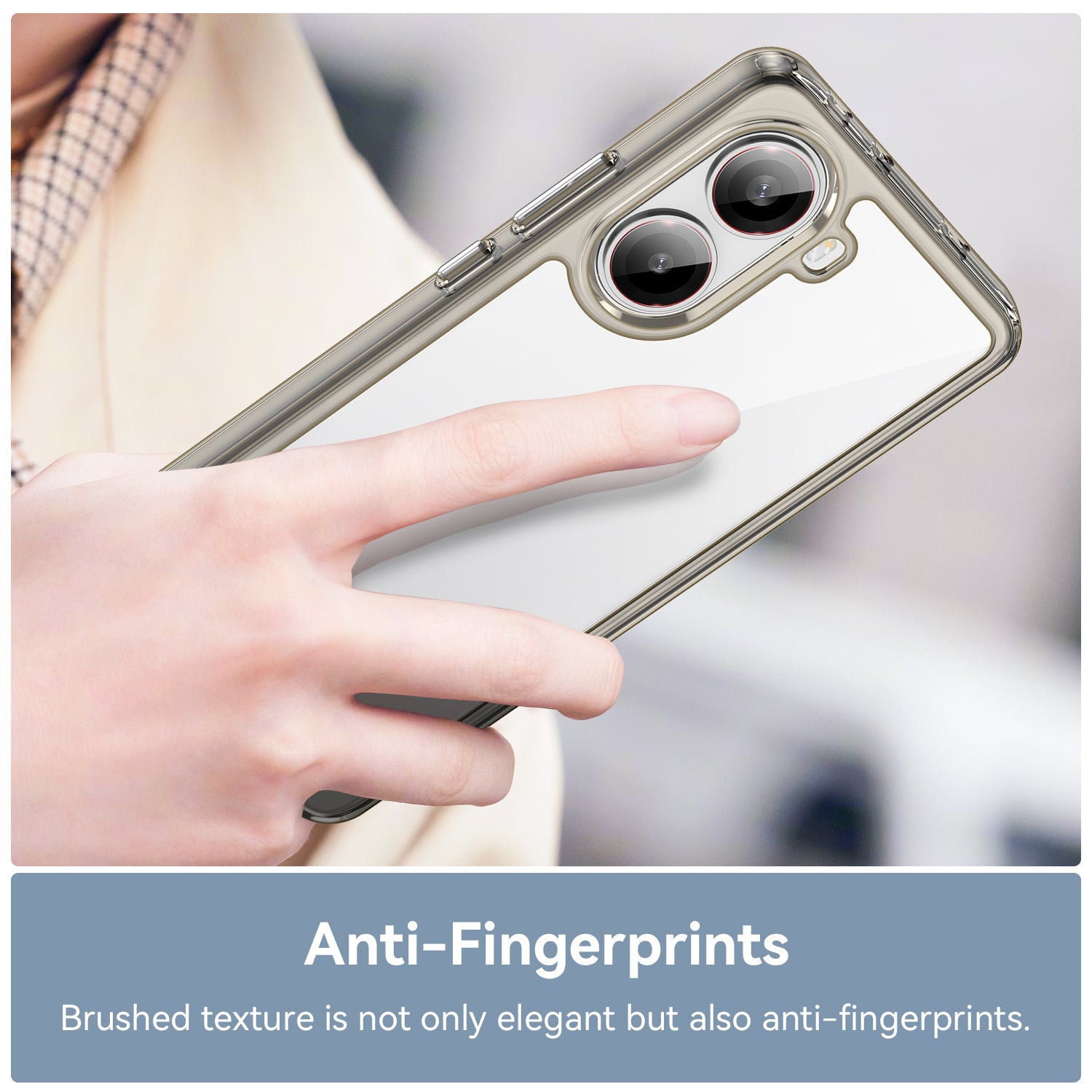 Xiaomi Poco X7 Pro Soft TPU Bumper Case [Clear Grey]