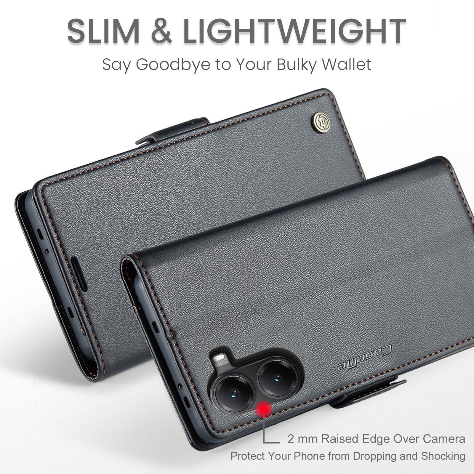Xiaomi Poco X7 Pro CaseMe Retro Wallet Case [Black]