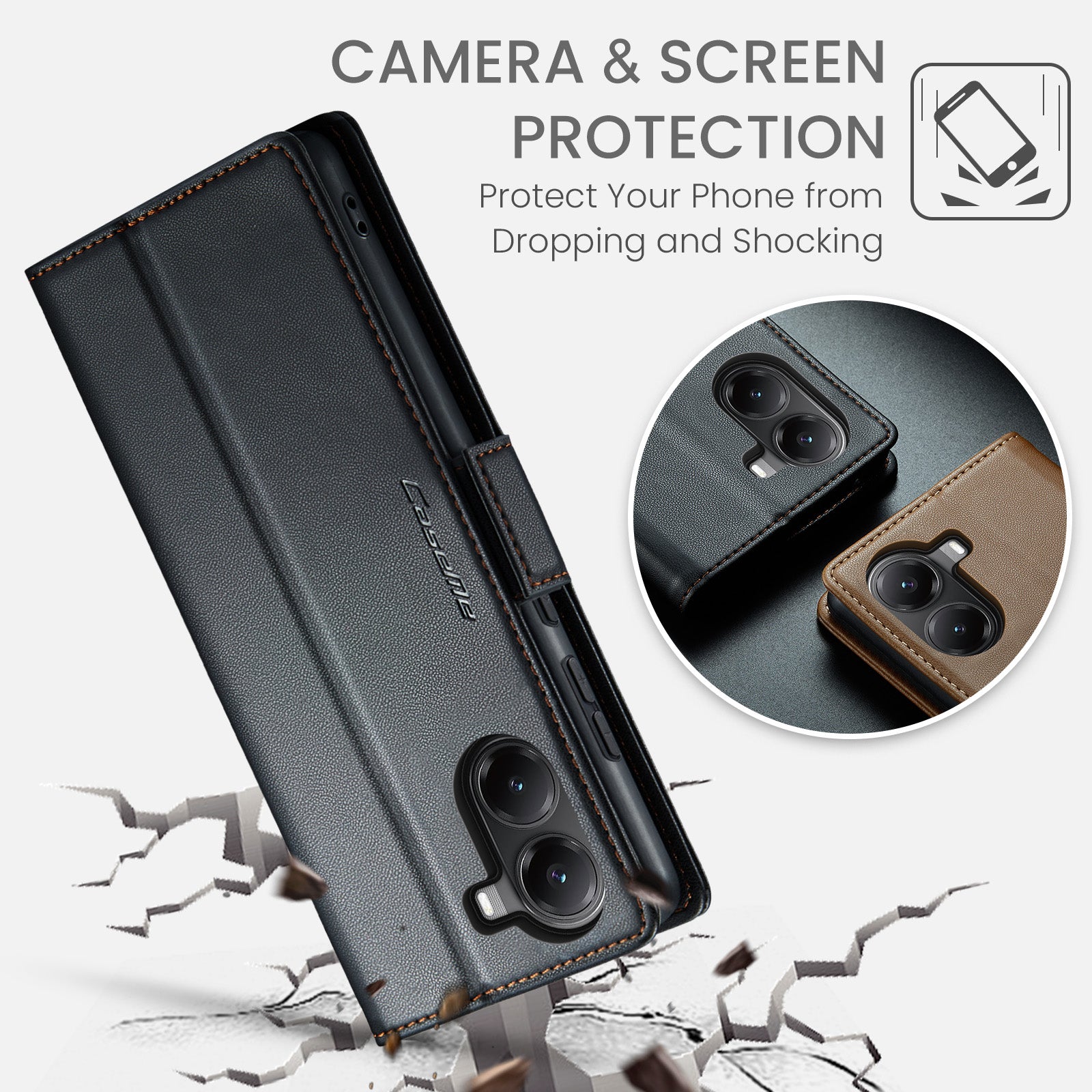 Xiaomi Poco X7 Pro CaseMe Retro Wallet Case [Black]