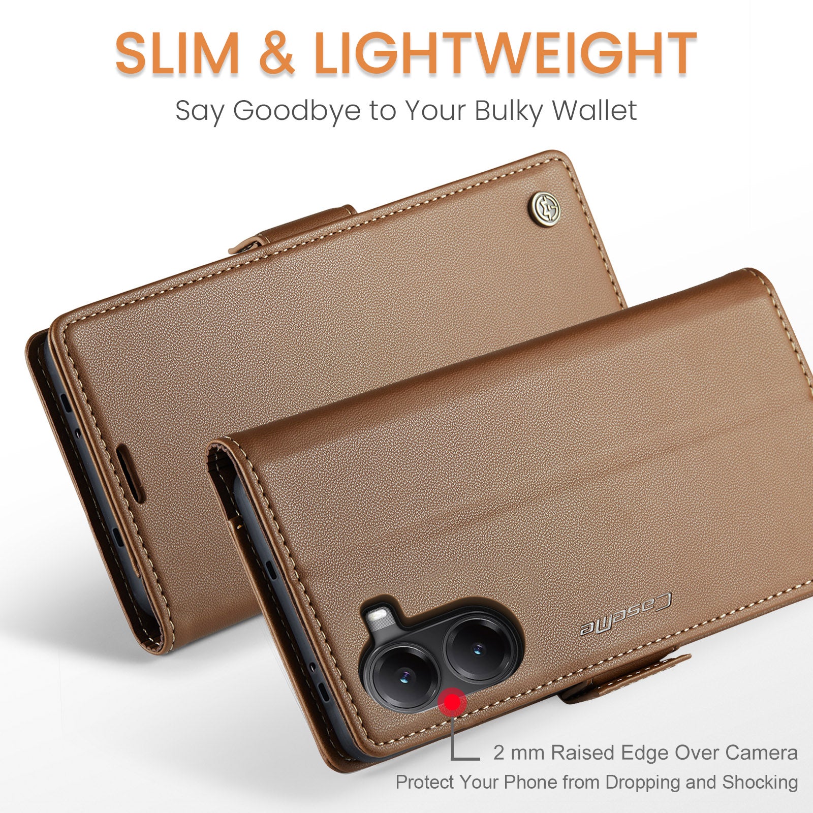 Xiaomi Poco X7 Pro CaseMe Retro Wallet Case [Brown]