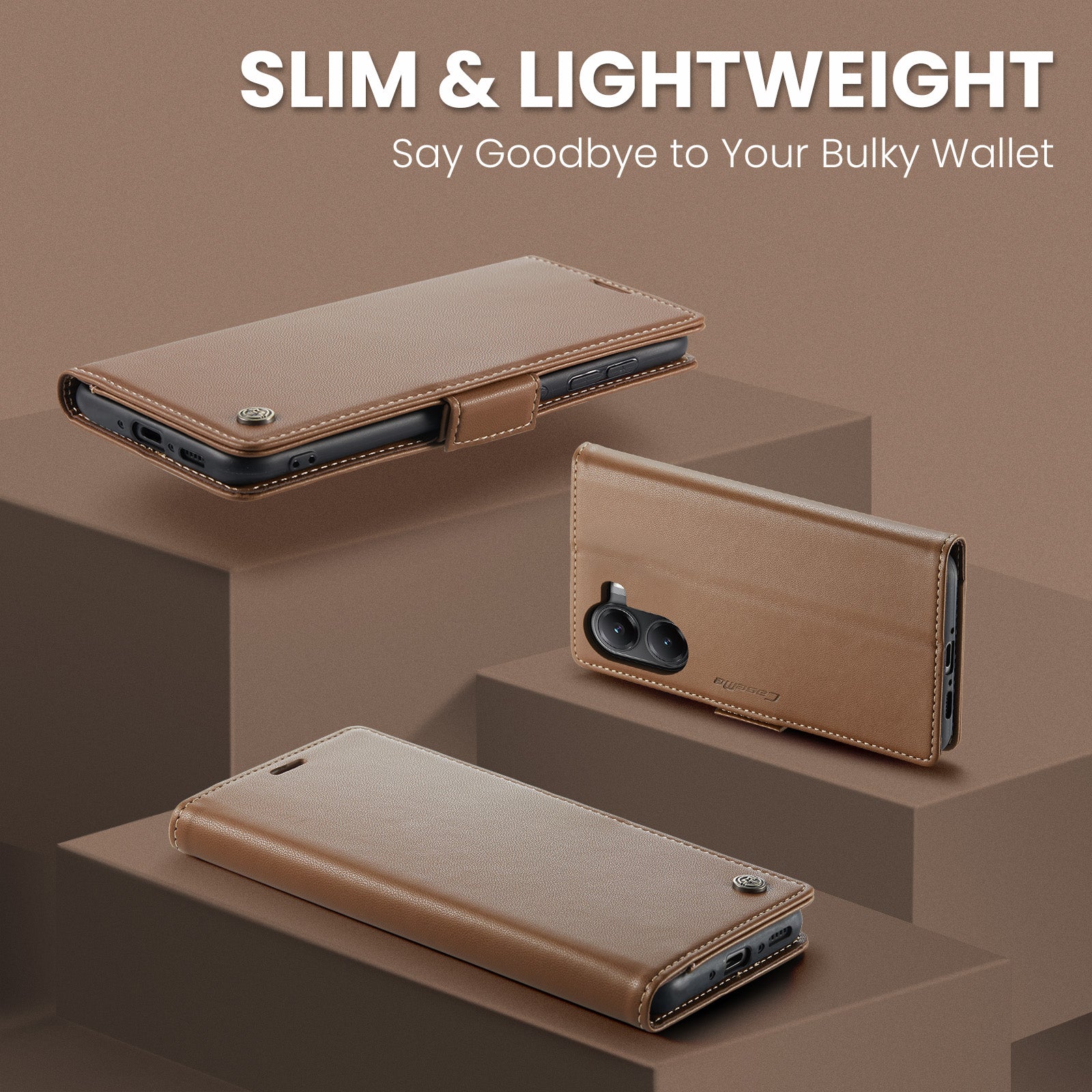 Xiaomi Poco X7 Pro CaseMe Retro Wallet Case [Brown]