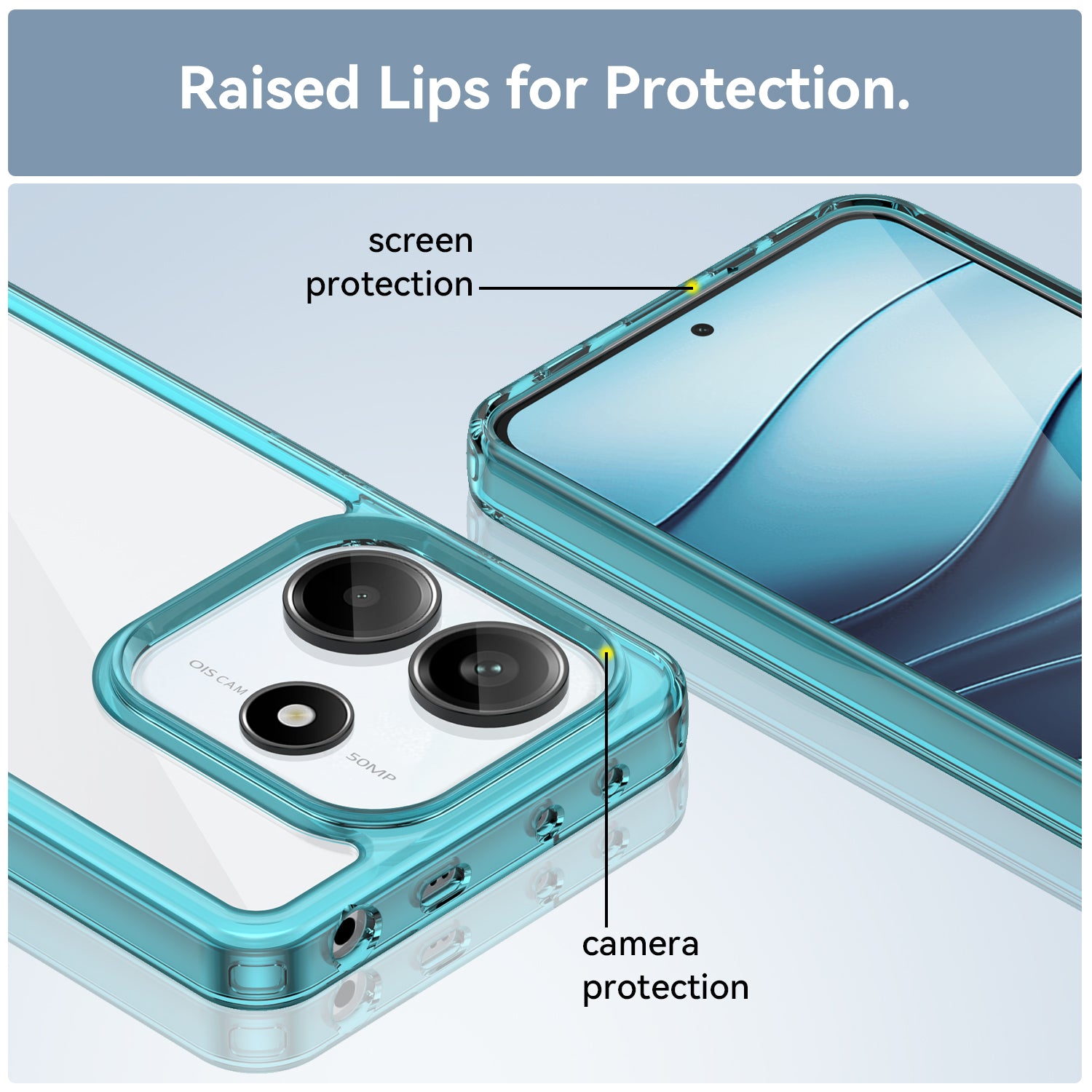 Xiaomi Redmi Note 14 5G Soft TPU Bumper Case [Clear Blue]