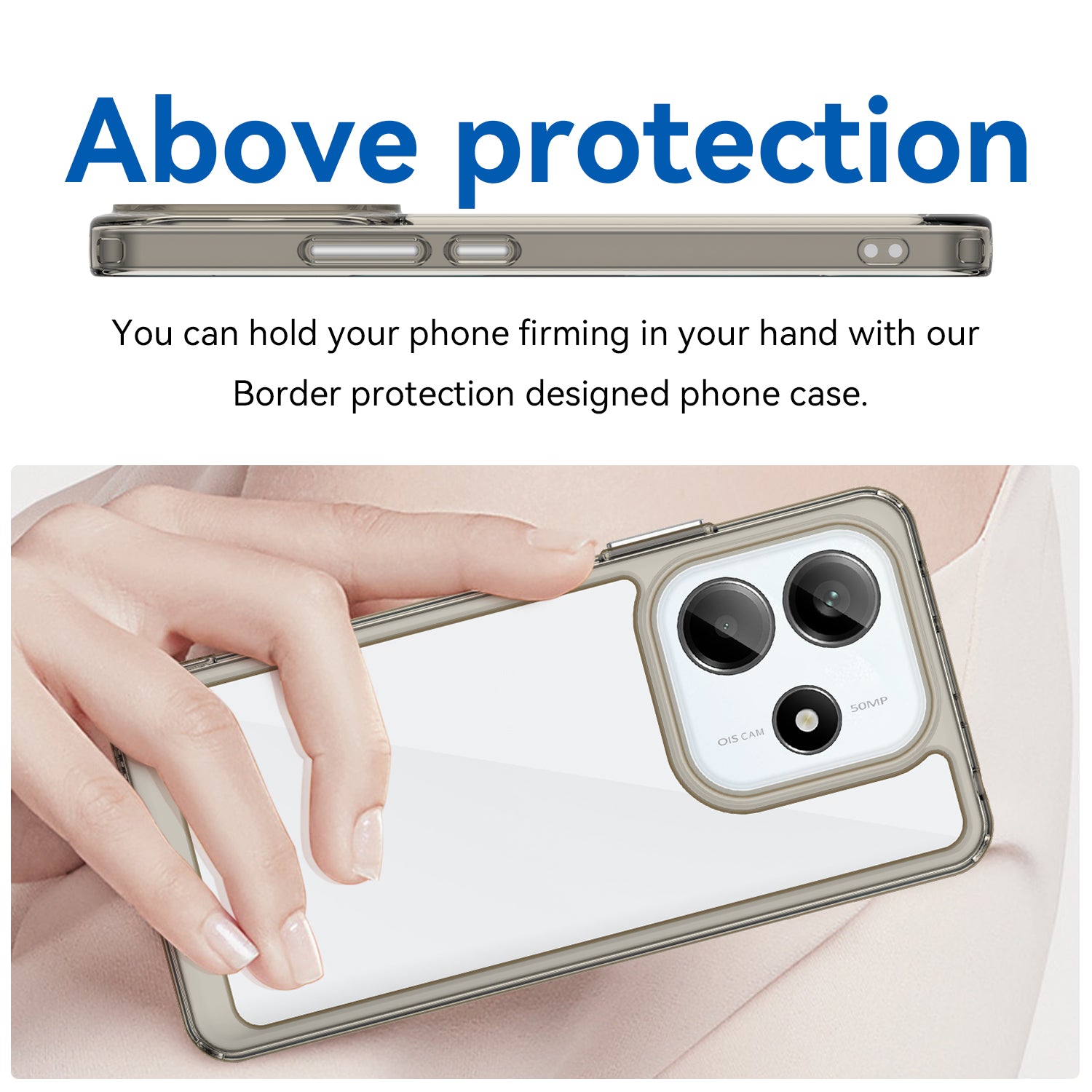 Xiaomi Redmi Note 14 5G Soft TPU Bumper Case [Clear Grey]